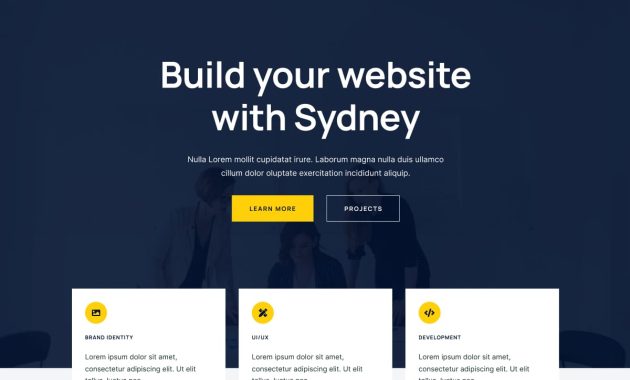 sydney free wordpress theme