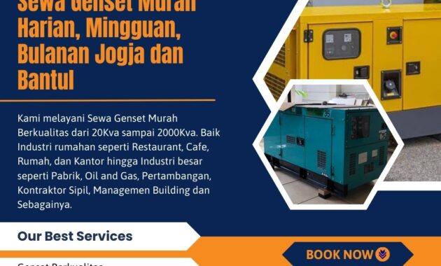 Sewa Genset Jogja Murah Bisa Harian